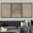 Geometric Line Grunge Geometric Minimalist Brown Abstract Frame Art 3 Piece Set - No Texture Graphic Canvas Print-84975209-84975211