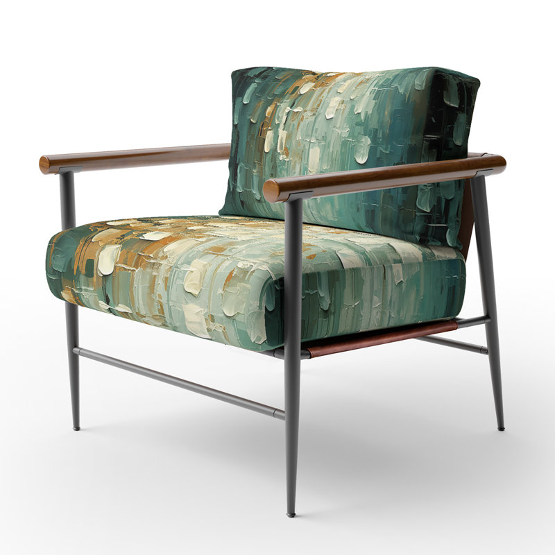 Fauteuil d'appoint rembourré abstrait Celebration Of Possiblity, Noir