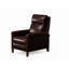 Fauteuil inclinable à dossier en cuir espresso Aniv