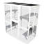 Cage pour chat, maison moyenne en bois blanc pour une utilisation à long terme
