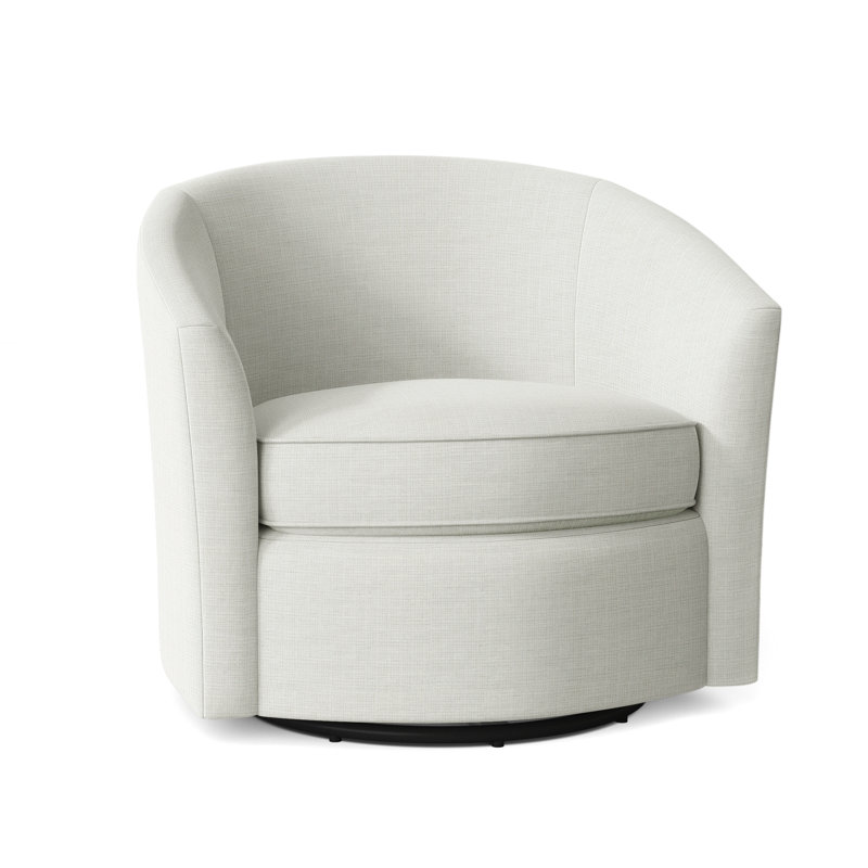 Aventura Swivel Patio Chair with Cushions, Cream Linen 6025-002