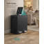 59.1×36.5×62.7cm Stainless Steel Step On Multi-Compartment Rubbish & Recycling Bin - 60L-126441992
