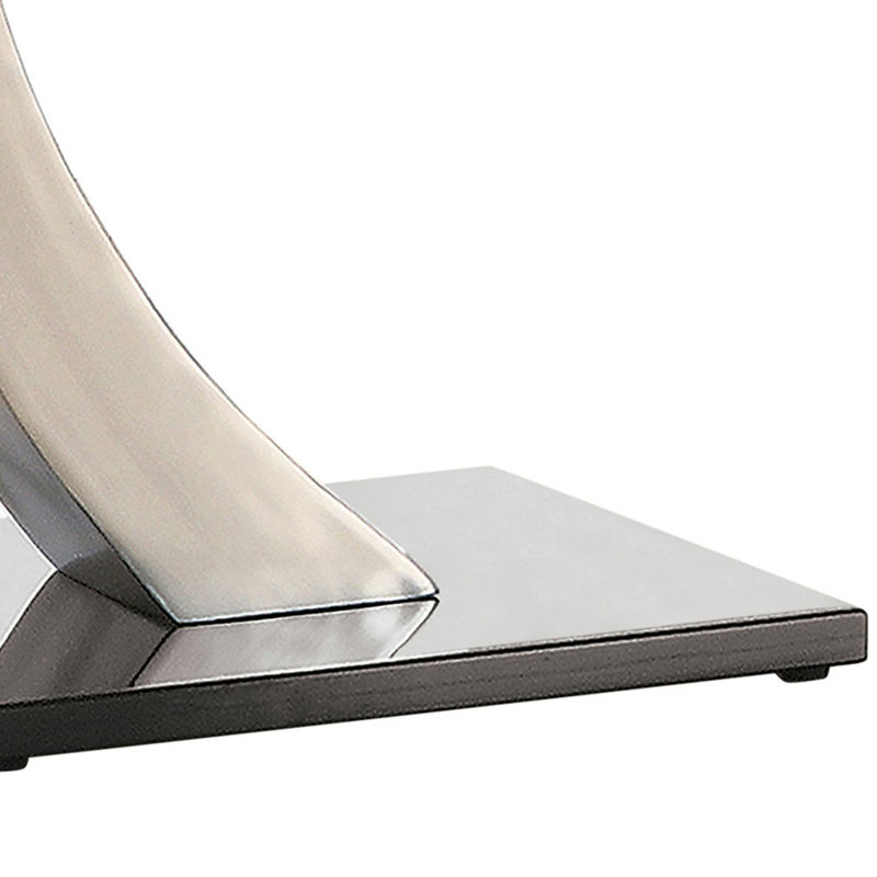 Table de bout rectangulaire en métal avec plateau en verre