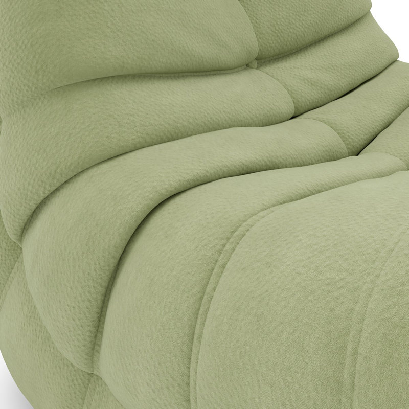Fauteuil d'appoint rembourré en mousse Lily Kids, Sauge