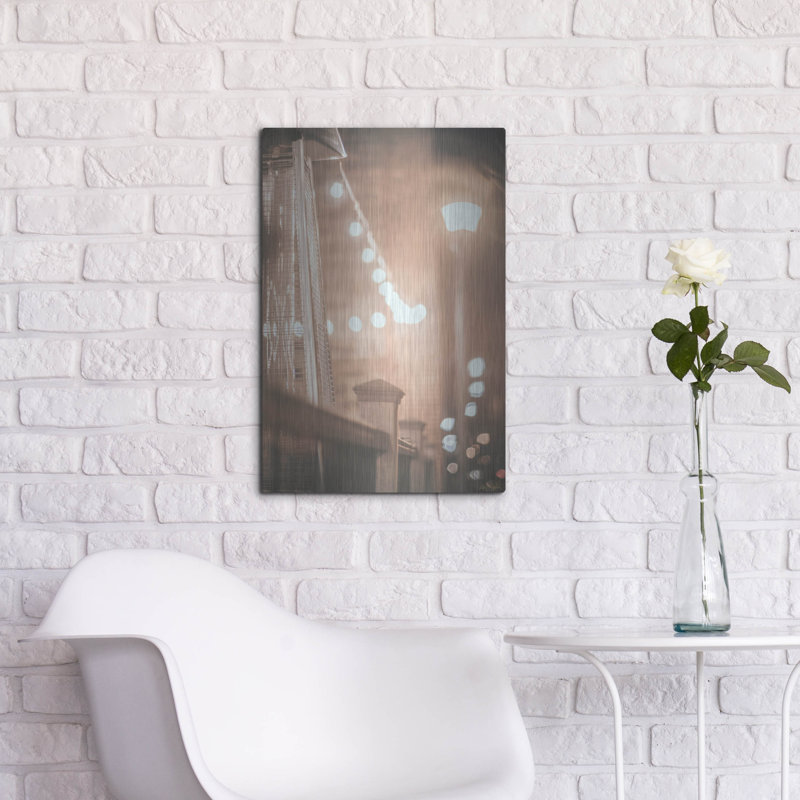 «Bokeh Haze Cafe» par Life BeautifuLEE, art mural en métal, H 24 po x l 16 po