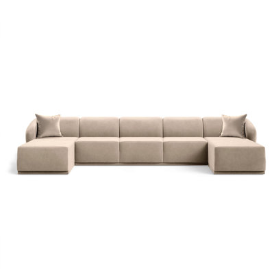 5 Seater Velvet Sofa & Chaise