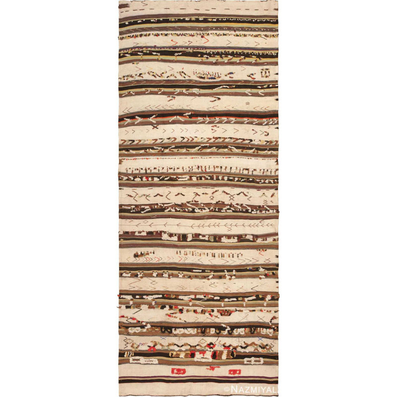 Tapis kilim marocain long et étroit