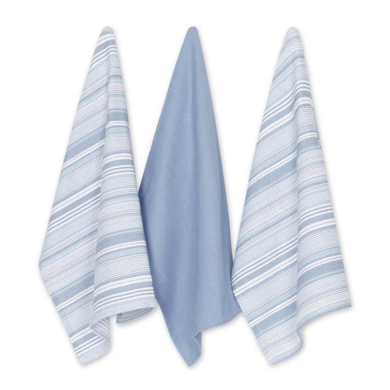 Torchon rayé, Bleu délavé à la pierre