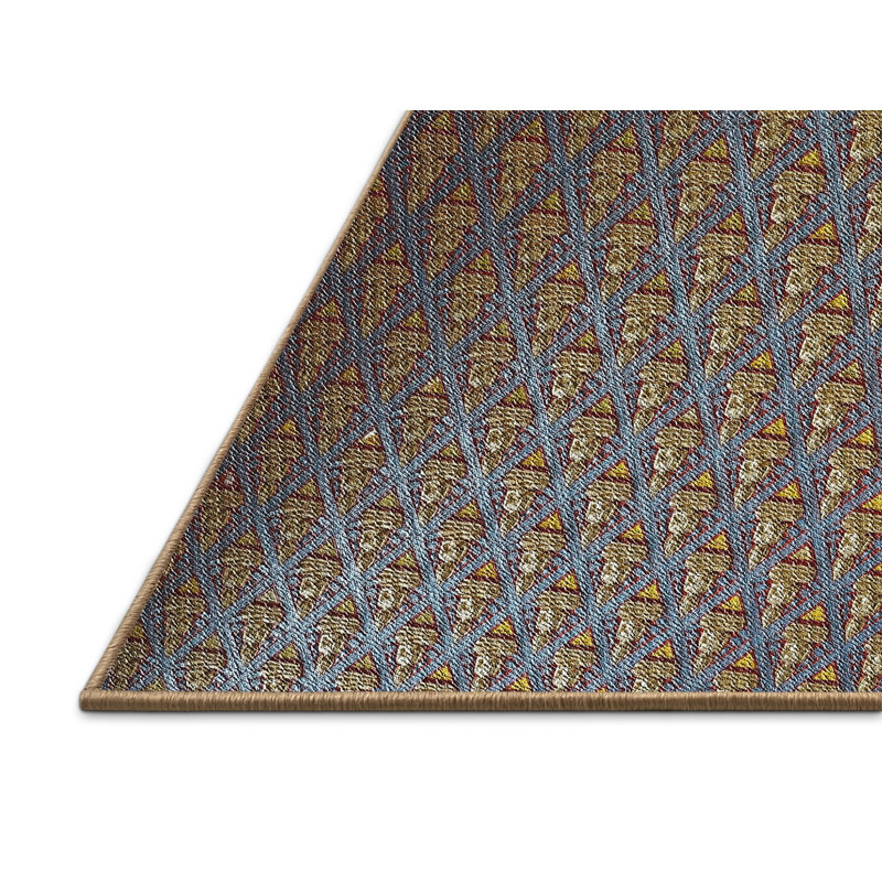 Tapis géométrique gris / brun, Rectangle 8 pi x 12 pi