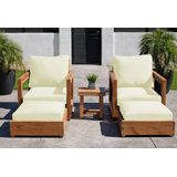 Chatsworth Outdoor 5 - Piece Teak Conversation Set