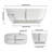 Fslefay 59'' Freestanding Bathtub Solid Surface Deep Soaking Tubs