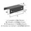 Poignée d'armoire noire mat 3 pouces (76 mm) Streamline Tab - paquet de 25-111778450-111778451