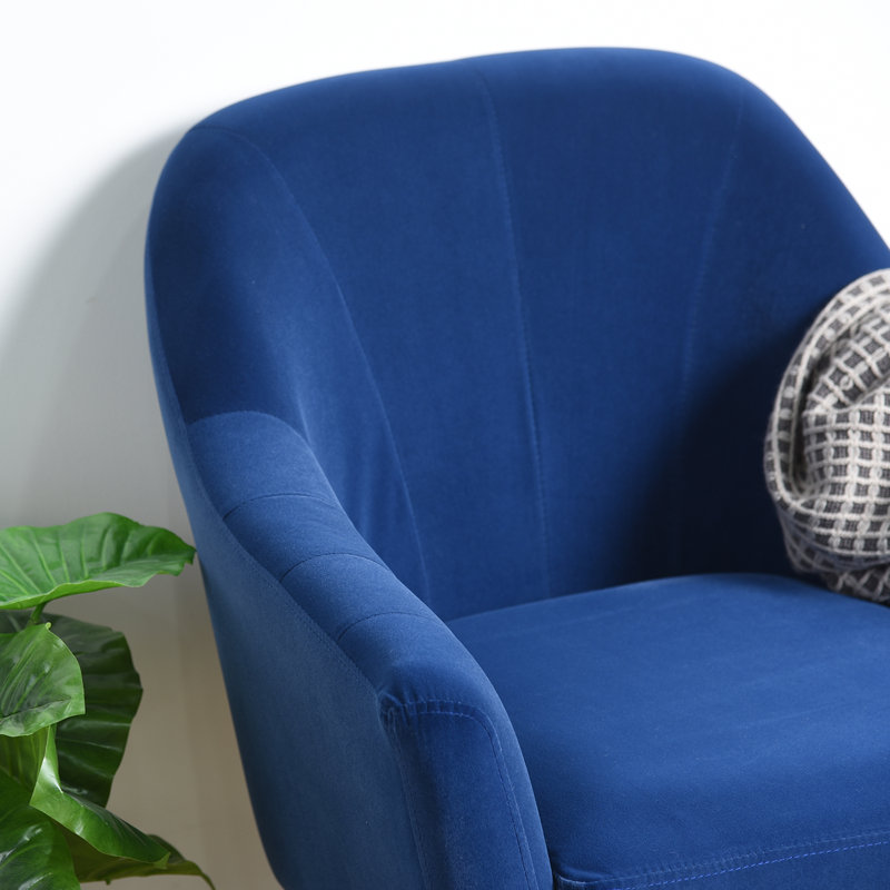Jimmy Velvet Armchair, Blue