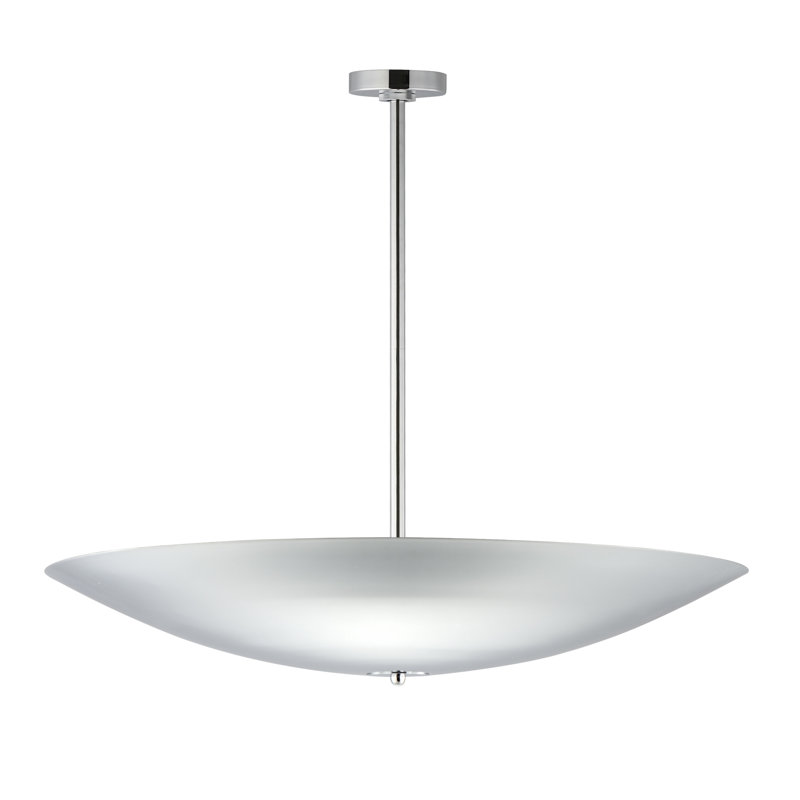 Vesta 1 - Light LED Pendant, Polished Chrome, Polished Chrome, 5.75" H x 36.5" W x 36.5" D