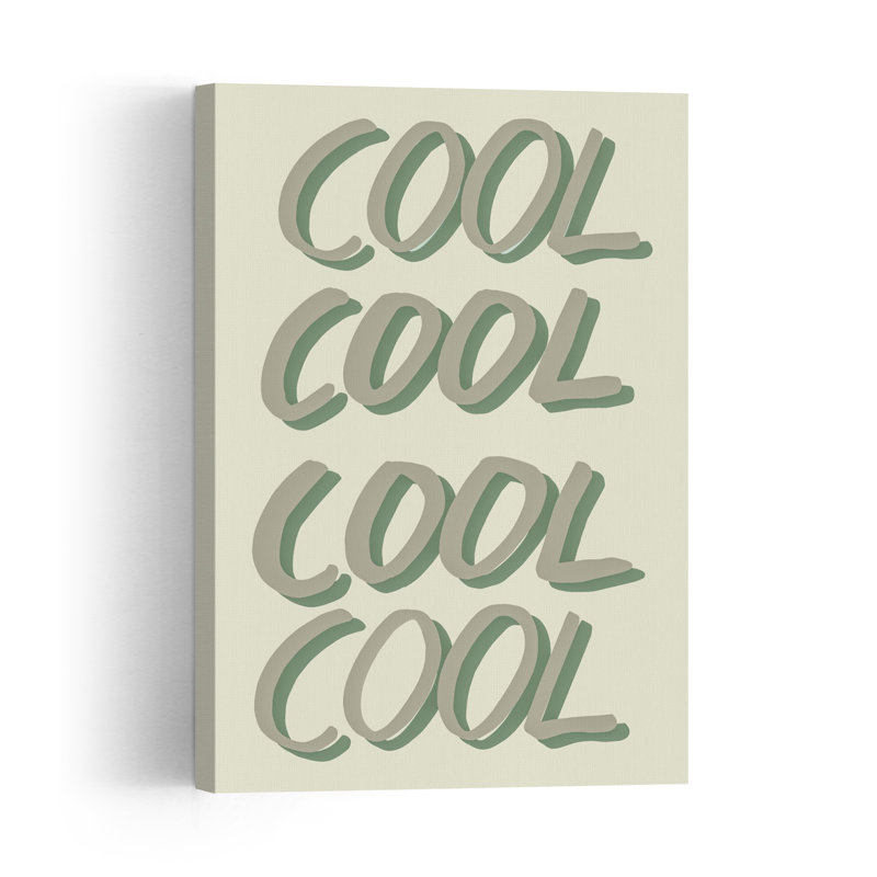 Impression d'art contemporain abstrait «Cool Word Art», H 18 po x l 12 po