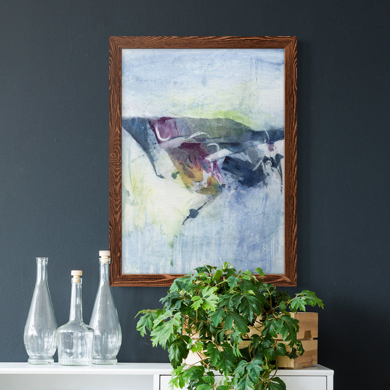 Toile encadrée de qualité supérieure Glide On Ice II - prête à être accrochée, H 28 po x l 38 po x P 1 po, Cadre en érable