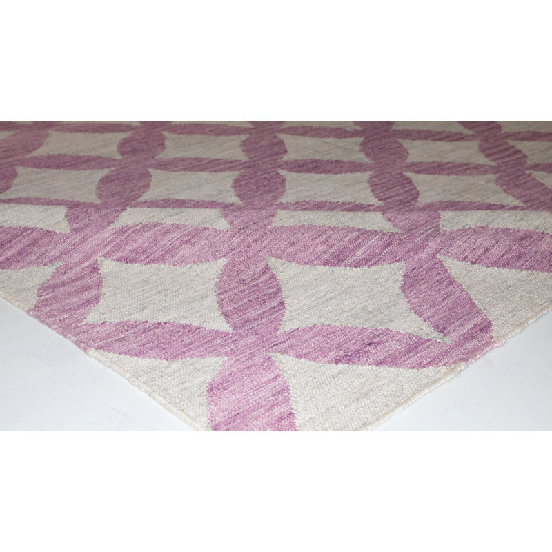 Geometric Area Rug in Purple