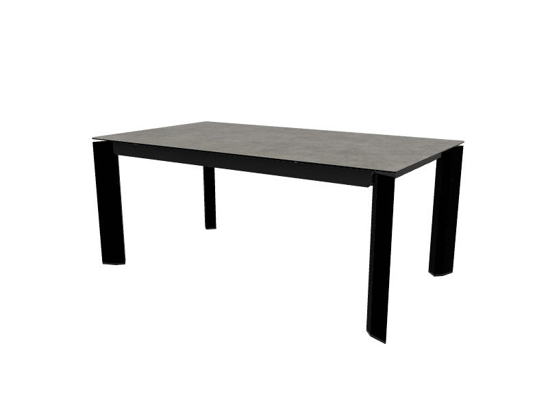 Delta Extendable Tables, Salt White, Matt Black