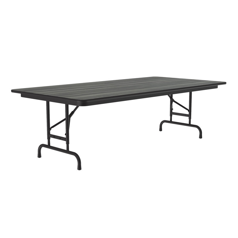 Table pliante rectangulaire réglable, Granite, 32" H x 48" L x 24" D