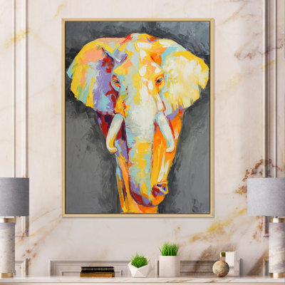 Paint Drawing Of Elephant Portrait II " Paint Drawing Of Elephant Portrait II " Painting Print