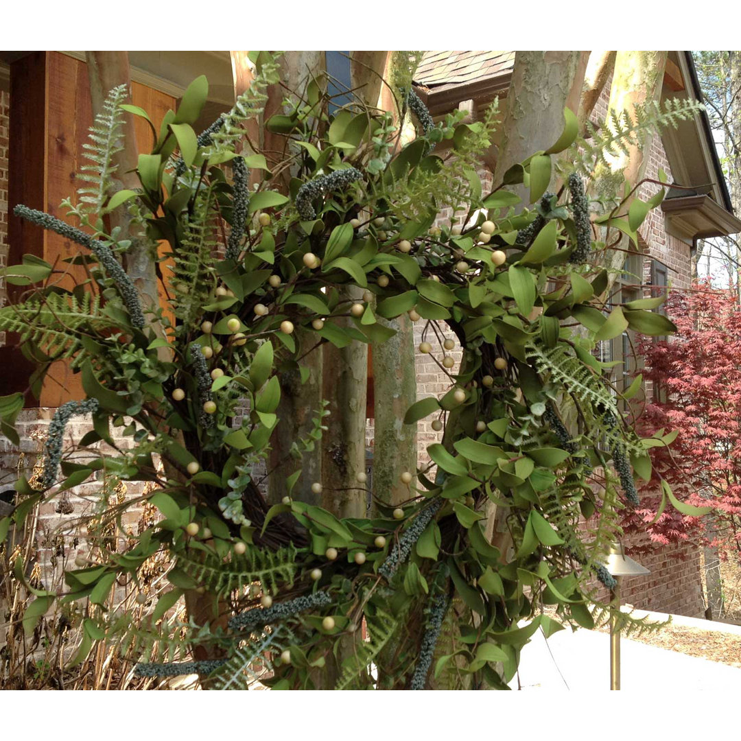 Faux Berry Silk, Floral, Greenery, 22'' Wreath Gracie Oaks