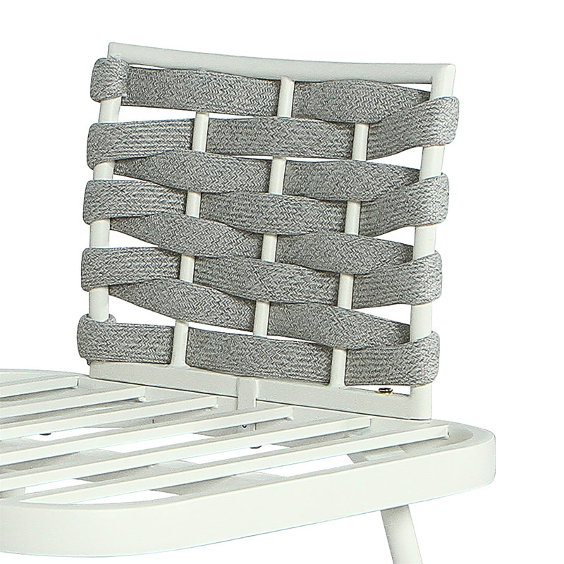Mariano Steel 4-Pieces Coversation Set, Gray, Off White