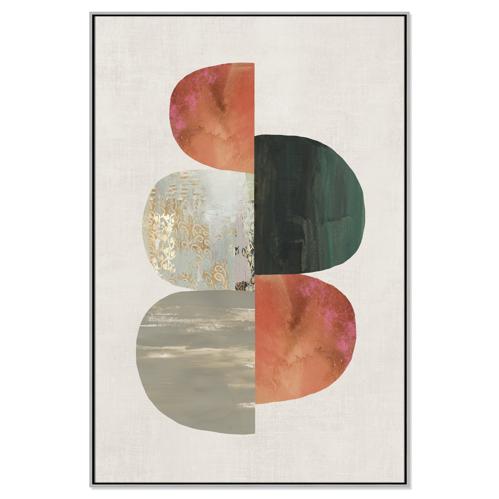 Evolving Energy II by Tom Reeves - Print, Framed Canvas, 61.5" H x 41.5" W, Silver