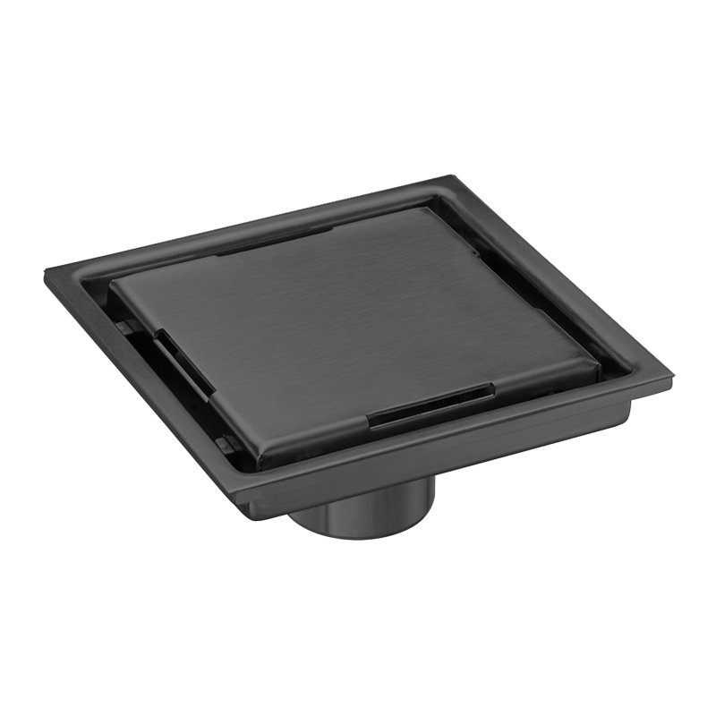 Bonde carrée 6 po DryShield, Noir mat