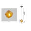 Luminaire suspendu en verre transparent 1 lumière Tellez-1545980918