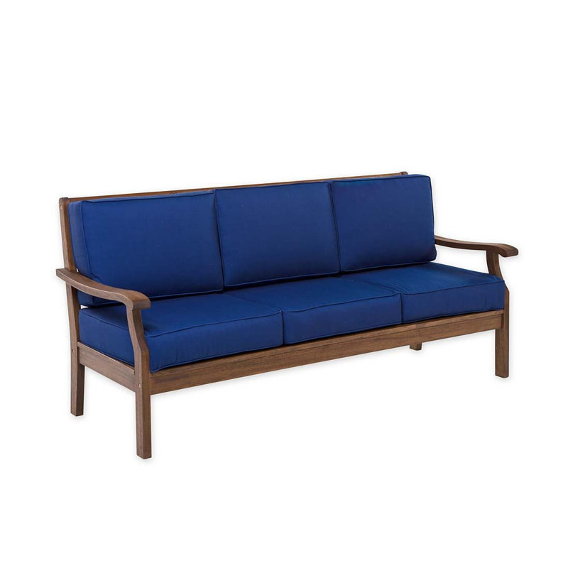 Canapé avec coussins Claremont, Bleu marine minuit