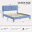 Base de lit grand format Kempst, cadre de lit plateforme grand rembourré avec tête de lit capitonnée à hauteur réglable, sommier robuste avec lattes de bois, aucun sommier requis, rangement sous le lit-63251647-91763213