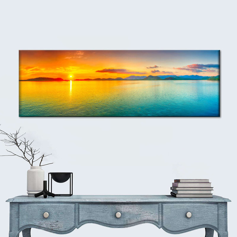 «Landscape Beach», reproduction sur toile, H 15 po x l 45 po x P 1,25 po