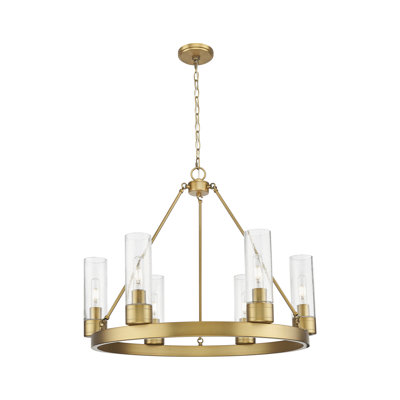 Jaiwan - Lustre 6 lumières avec abat-jour