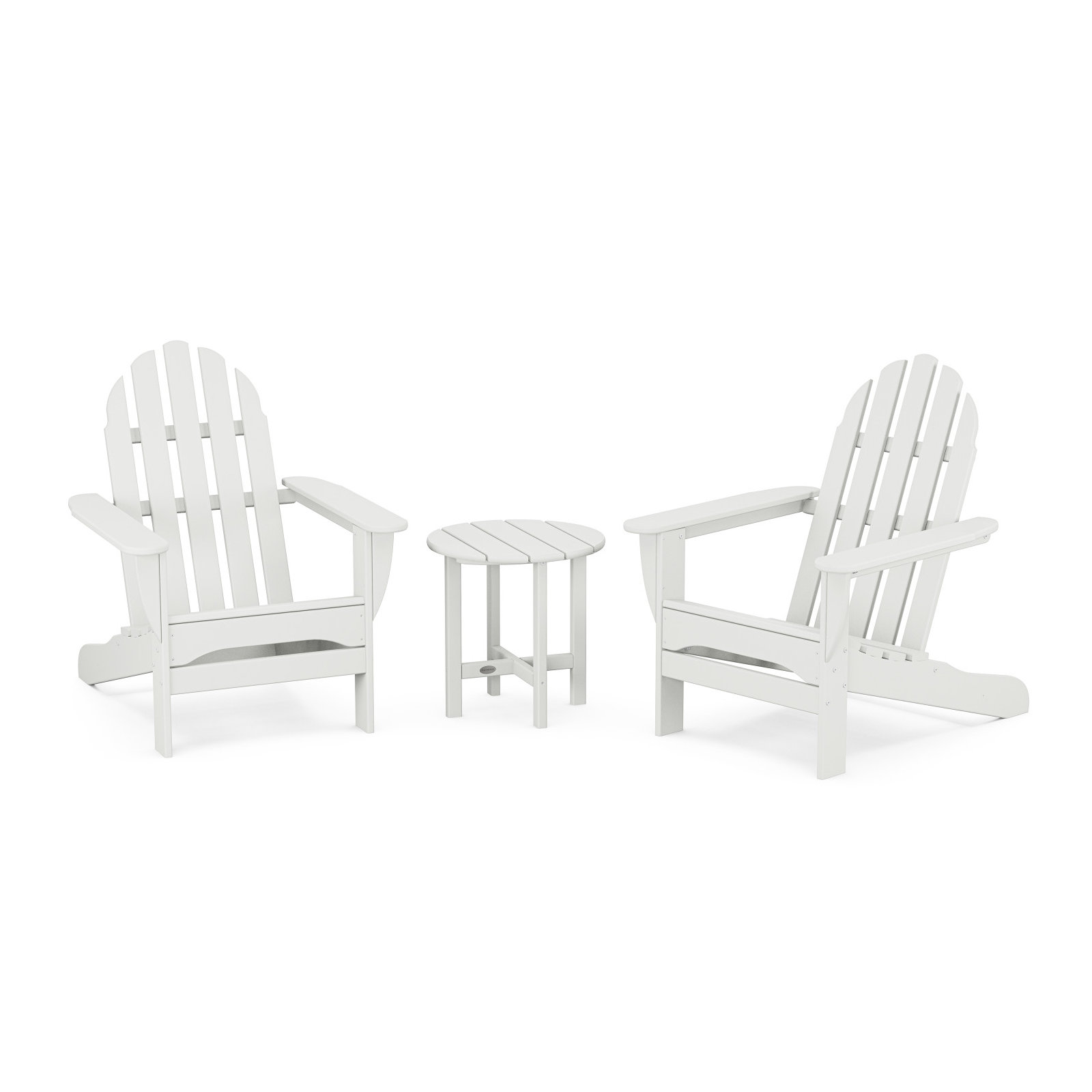 POLYWOOD Classic Adirondack 3 Piece Seating Group, White