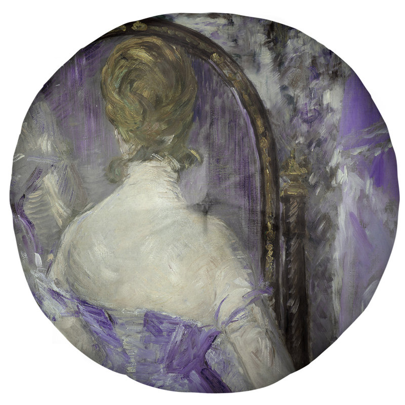 Manet edouard avant l’oreiller de l’intérieur du miroir, 31,5 po x 63 po, Mauve