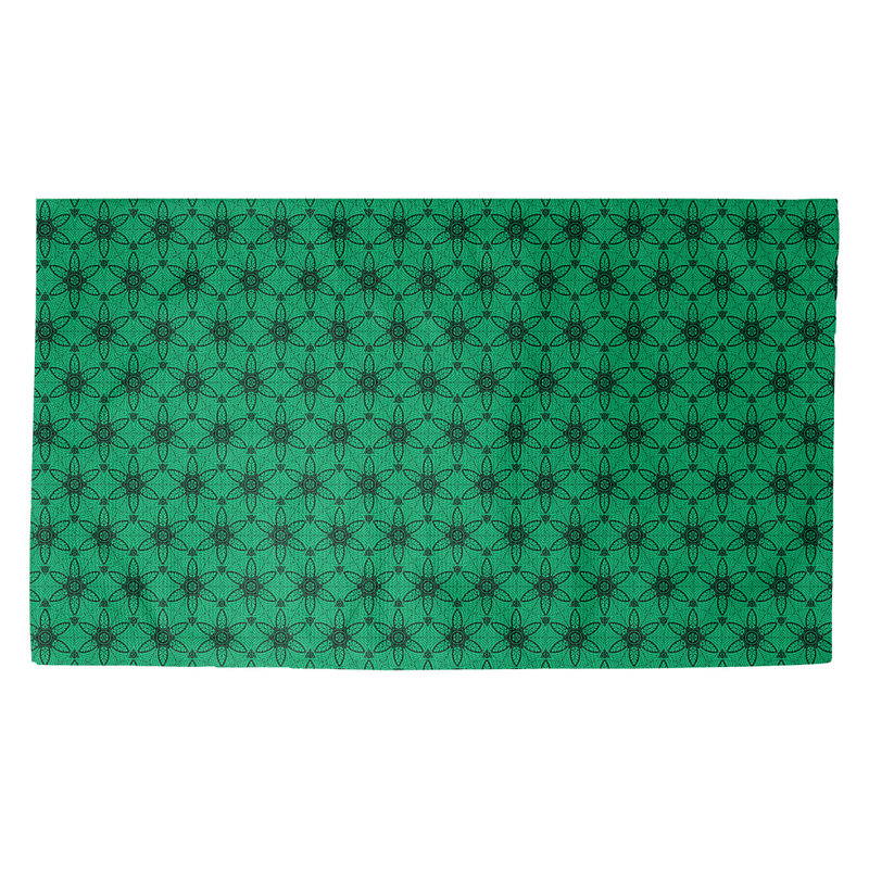 Tapis noir/noir zone ornée cercles Avicia, Rectangle 2 pi 2 po x 3 pi 4 po