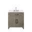 Ensemble de meuble-lavabo simple en chêne gris l 30 po x P 22 po, plateau en quartz blanc et robinet-1406592816-1406592830