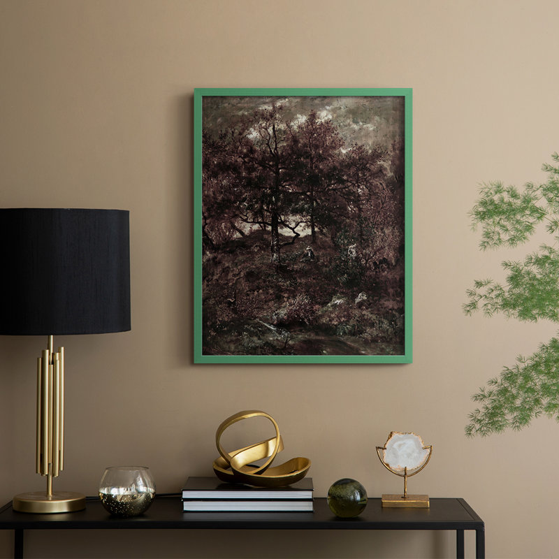 Vintage Landscape CIV Framed Print - Solid Wood, Green, 11" H x 9" W
