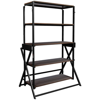 Lipton 2 in 1 Convertible Bookshelf to Table Opens and Folds in Minutes