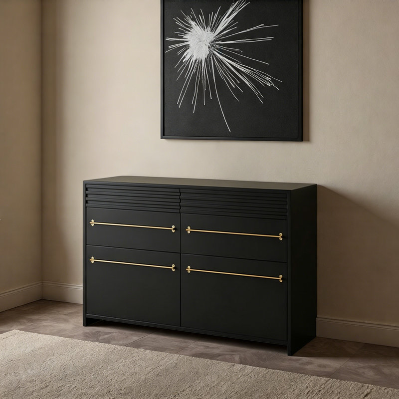 Buffet Modern Minimalist, Noir
