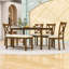 Ensemble de salle à manger 6 pièces Hayleah, table de salle à manger rectangulaire, chaises rembourrées et banc-584699261-584699256-584699238