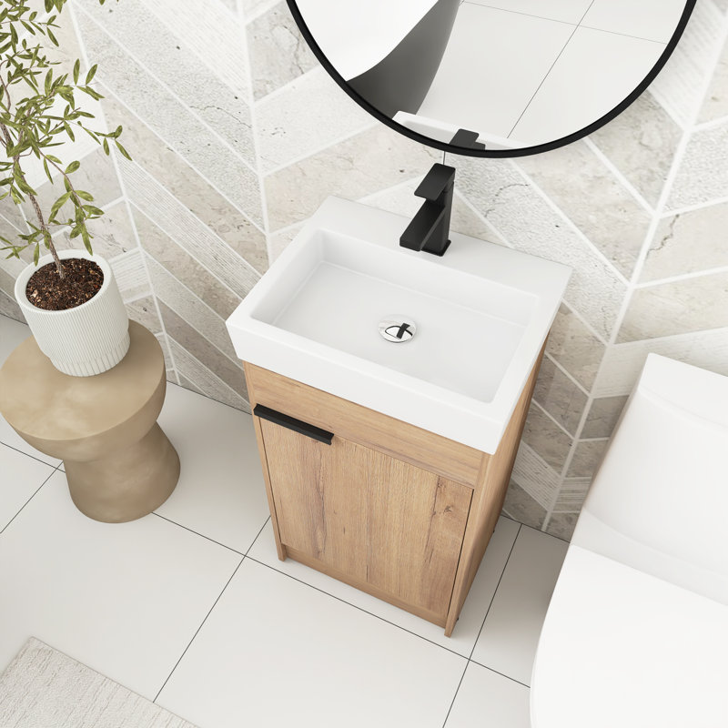 18.98'' Single Bathroom Vanity with Ceramic Top