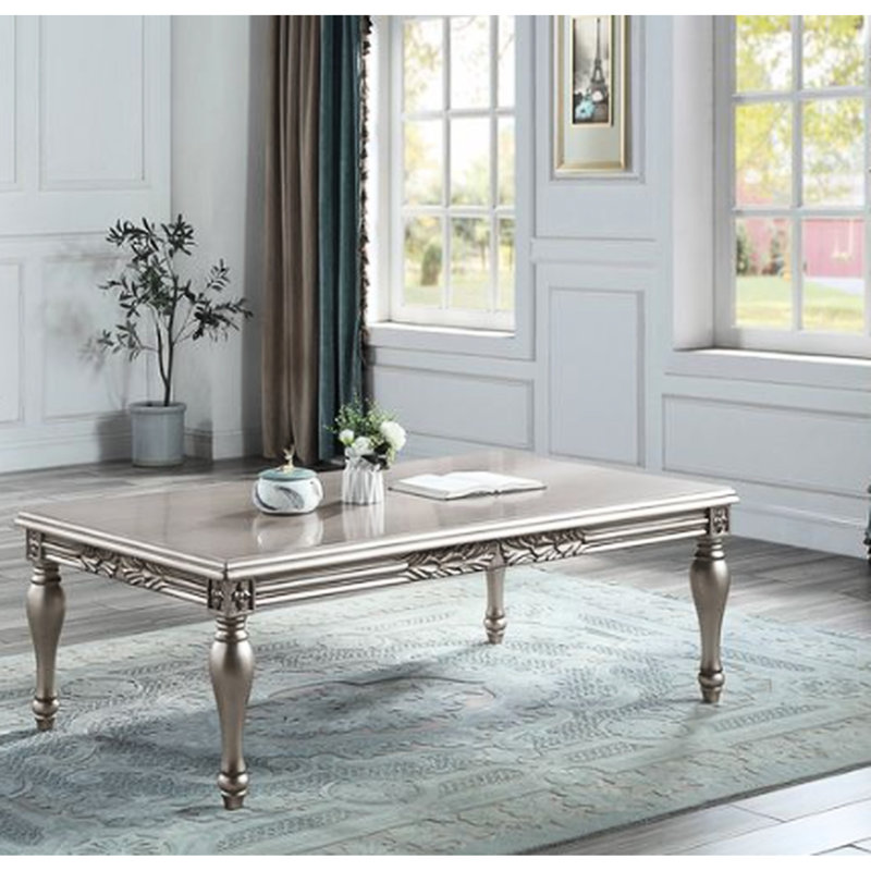 Platinum Finish Coffee Table