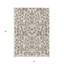 Tapis taupe à motif floral 3 po x 5 po