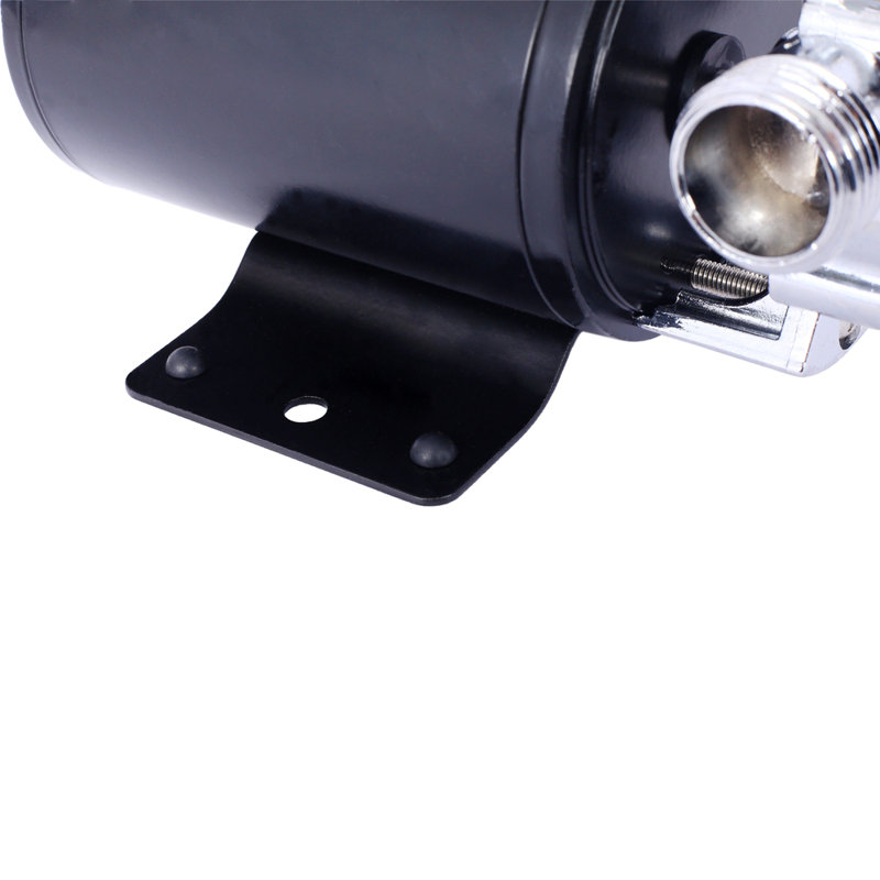 Pompe à eau alimentée par batterie 12 V DC - Mini pompe de transfert de puisard utilitaire portative 1 / 10hp 330gph, avec ensemble de tuyau d'eau et connecteurs en bronze chromé, noir pour usage domestique / utilitaire