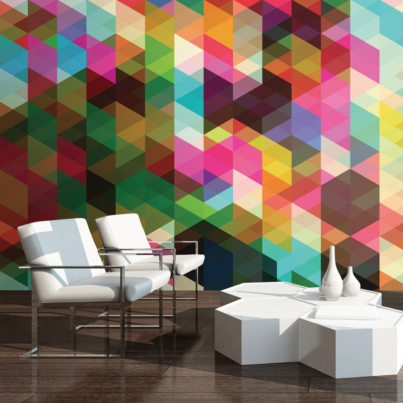 Panneau mural géométrique Bahrie L 10 pi x l 94 po