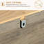 Armoire de rangement - Comptoir en bois massif, gris, 3 tiroirs, portes, tablette ajustable, buffet moderne gris quotidien