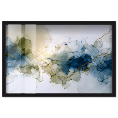 «Fluid Geode Shadowbox», art mural abstrait par Art Remedy