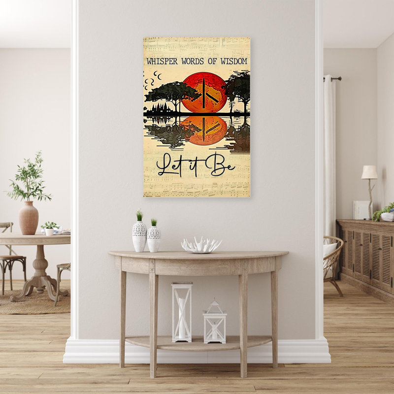 Let It Be Music Song, impression sur toile, H 20 po x l 16 po x P 1,25 po