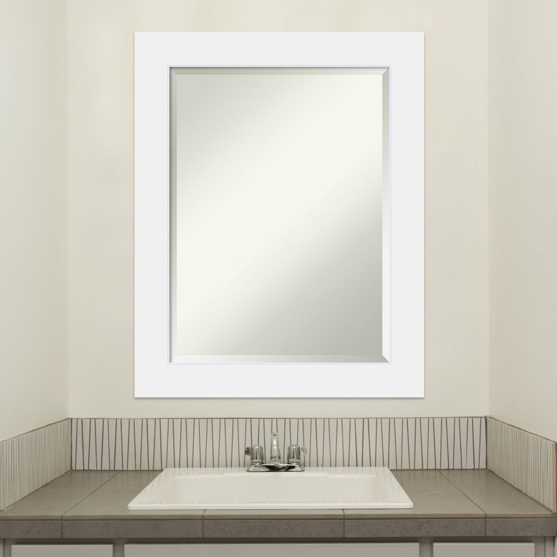 Miroir d'appoint Hatton, 29,13 po x 23,13 po, Blanc